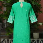 Jamdani Border One Piece - parrot-green