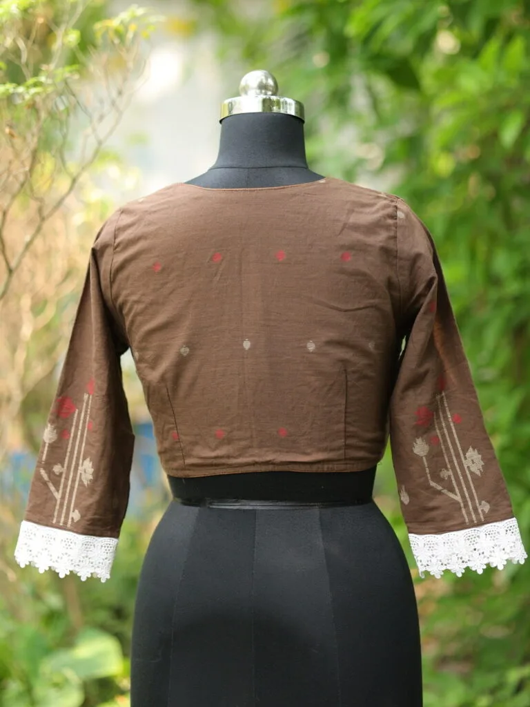 Jamdani Celeb 3/4th - brown