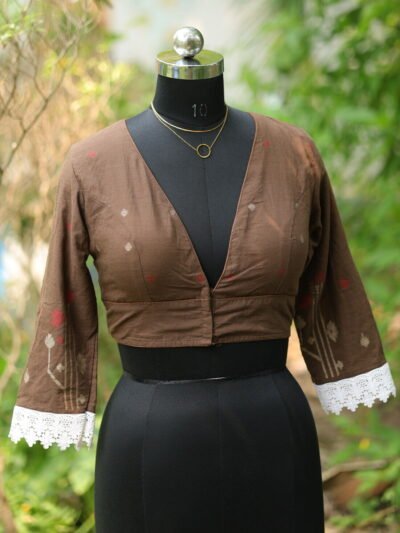 Jamdani Celeb 3/4th - brown