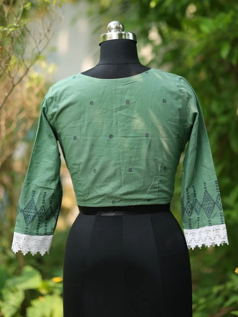 Jamdani Celeb 3/4th - mint-green