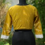 Jamdani Celeb 3/4th – Blouse in Red, back view | Tilattama