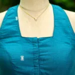 Jamdani Hakoba Halter – Blouse in Rama green | Tilattama