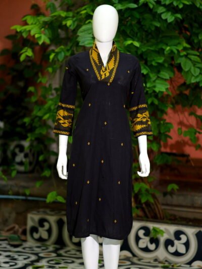 Jamdani Overlap V Kurti
