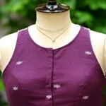Jamdani Rozer Cut – Blouse in Purple | Tilattama
