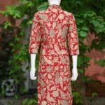 Kalamkari Kurti – Kurti in Maroon, back view | Tilattama