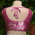 Katan Saby S/L P/D – Blouse in Purple, back view | Tilattama