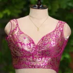 Katan Saby S/L P/D – Blouse in Purple, front view | Tilattama