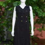 Khadi Blazer One Piece – Kurti in Black, front view | Tilattama