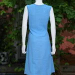 Khadi Blazer One Piece – Kurti in Powder Blue, back view | Tilattama