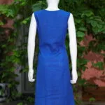 Khadi Blazer One Piece – Kurti in Royal Blue, back view | Tilattama