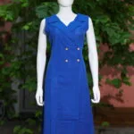 Khadi Blazer One Piece – Kurti in Royal Blue, front view | Tilattama