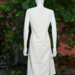 Khadi Blazer One Piece – Kurti in white, back view | Tilattama