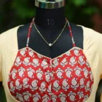 Khadi Sangeneri Masaba G/S – Blouse in Cream | Tilattama