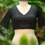 Malai Celeb G/S – Blouse in Black, front view | Tilattama