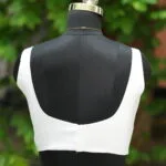 Metallic Raga Round Neck – Blouse in Silver, neckline | Tilattama
