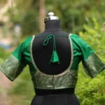 MOHINI – Blouse in Leaf Green, back view | Tilattama