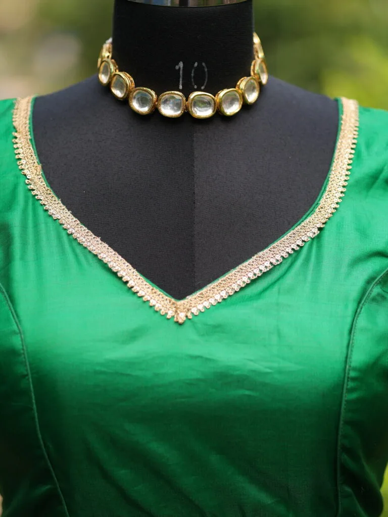 MOHINI – Blouse in Leaf Green | Tilattama