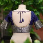 MOHINI – Blouse in Mid Night Blue, back view | Tilattama