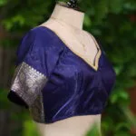 MOHINI – Blouse in Mid Night Blue, side view | Tilattama