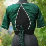 Moti Bichitra Backless - bottle-green
