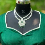 Moti Bichitra Backless - bottle-green