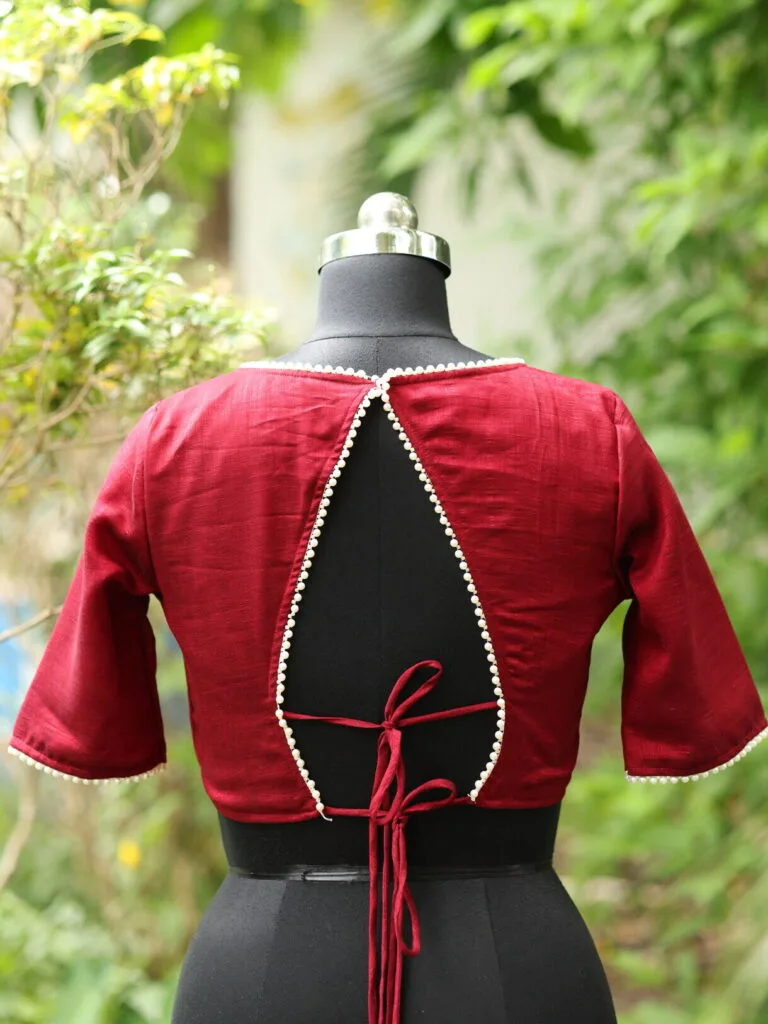 Moti Bichitra Backless - maroon