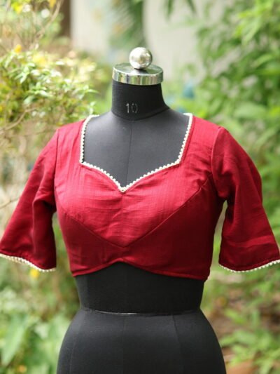Moti Bichitra Backless - maroon