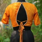 Moti Bichitra Backless - mustard-golden