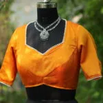 Moti Bichitra Backless - mustard-golden