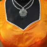 Moti Bichitra Backless - mustard-golden