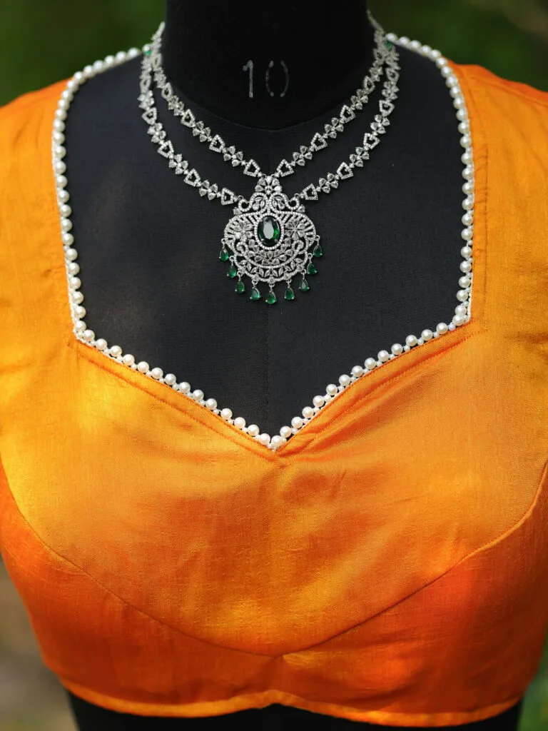 Moti Bichitra Backless - mustard-golden