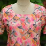 Multi Floral Chikan – Kurti in Blush pink | Tilattama
