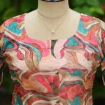 Multi Floral Chikan – Kurti in Cream | Tilattama