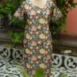 Multi Floral Chikan – Kurti in Green, front view | Tilattama