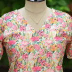 Multi Floral Chikan – Kurti in rainbow | Tilattama