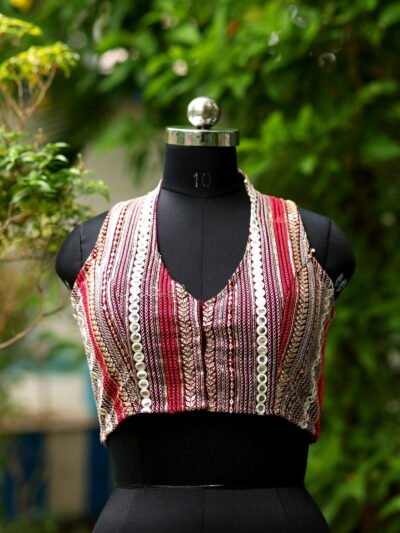 Multi Mirror Celeb Halter - wine
