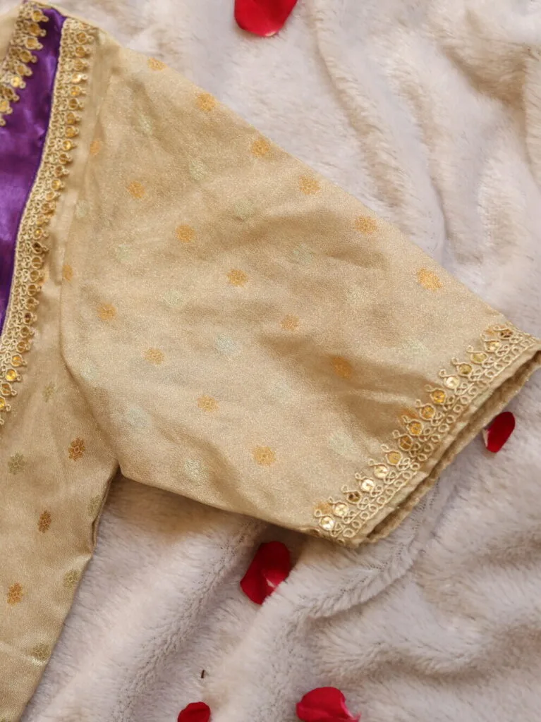 Mumtaz Aada – Blouse in Beige, side view | Tilattama