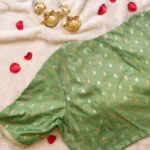 Mumtaz Aada – Blouse in Mint Green, back view | Tilattama