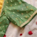Mumtaz Aada – Blouse in Mint Green, side view | Tilattama
