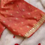 Mumtaz Aada – Blouse in Peach, side view | Tilattama