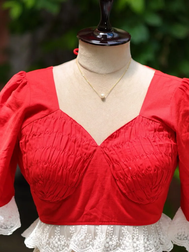 Nandini – Blouse in Red | Tilattama