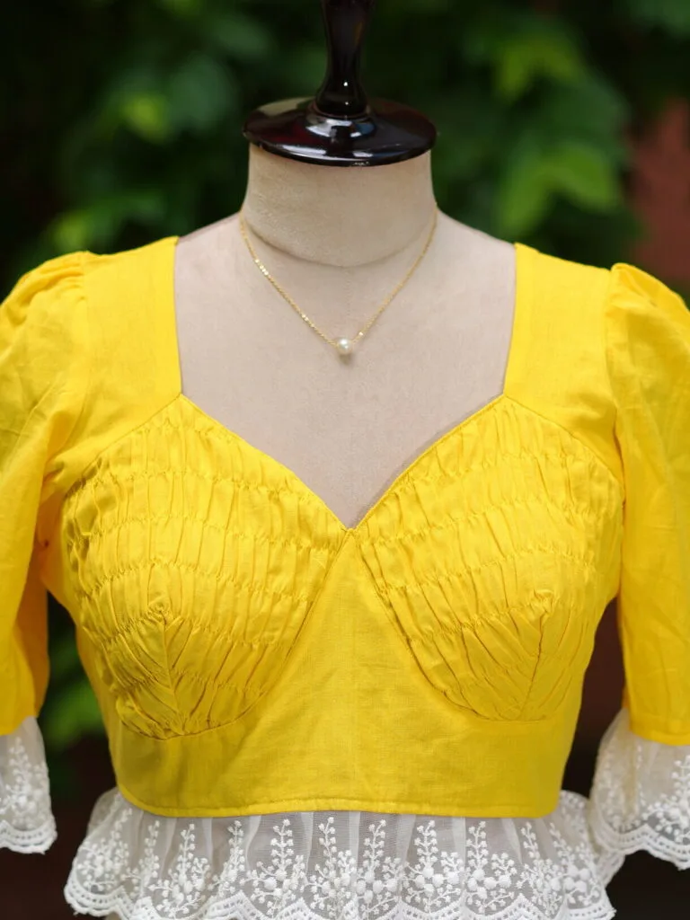 Nandini – Blouse in Yellow | Tilattama