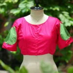 Pan Pata G/S – Blouse in Rani, front view | Tilattama