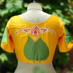 Pan Pata G/S – Blouse in Yellow, back view | Tilattama