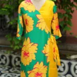 Patal Fold – Kurti in Yellow, front view | Tilattama