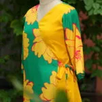 Patal Fold – Kurti in Yellow, side view | Tilattama