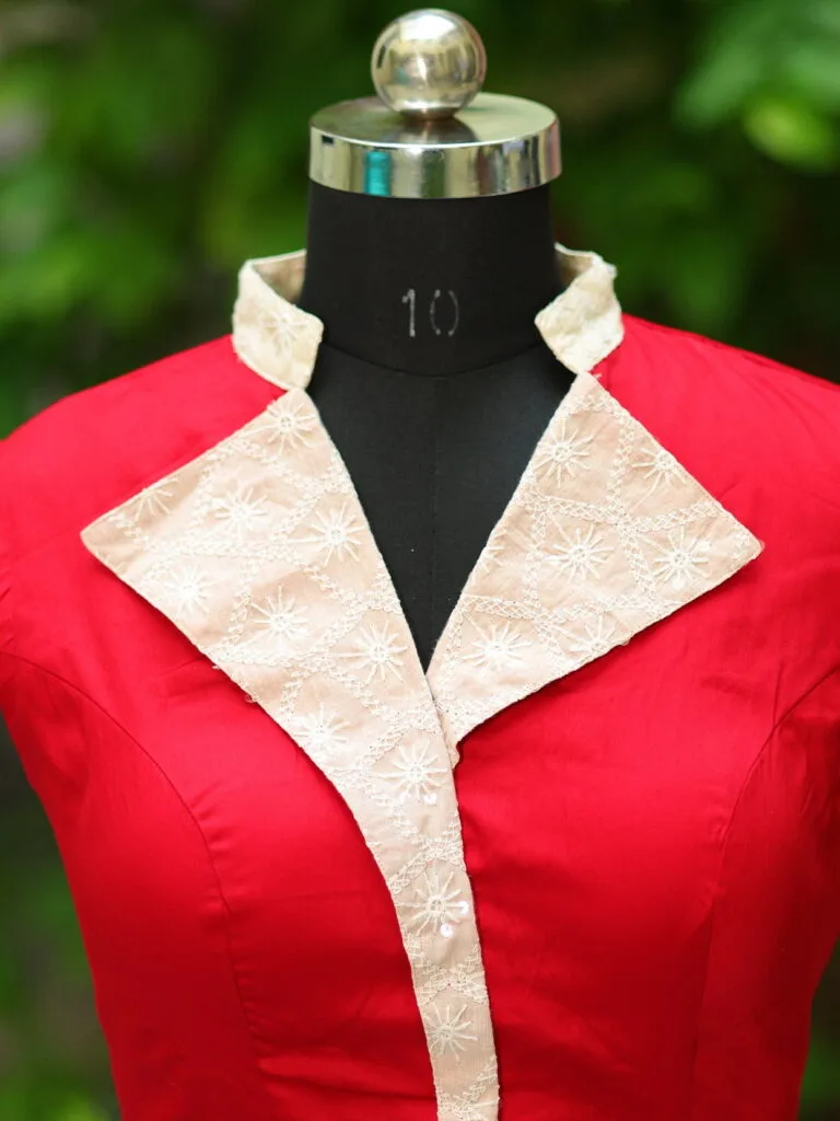 Pearl Petal – Blouse in Red | Tilattama