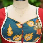 Pen Kalamkari Mumtaz  G/S – Blouse in Red | Tilattama