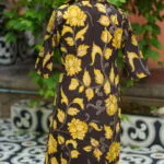Pen Kalamkari Shrug Co-Ord Set – Co-ord in Black, back view | Tilattama