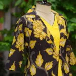 Pen Kalamkari Shrug Co-Ord Set – Co-ord in Black, side view | Tilattama